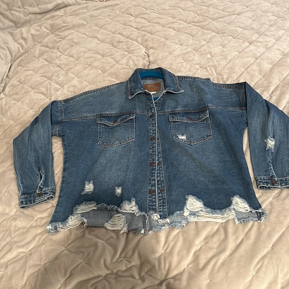 Distressed Jean Jacket - Picture 2 of 11